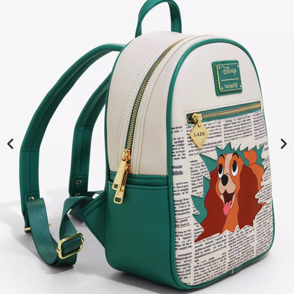 Loungefly Disney Lady and the Tramp Newspaper Mini Backpack - Picture 2 of 10